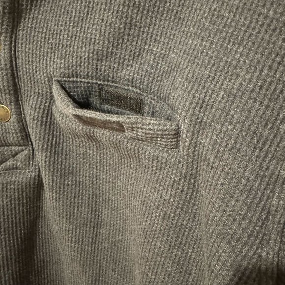 Men's Grey Waffle Fleece Henley‎ - Size XL Tall - Picture 4 of 13